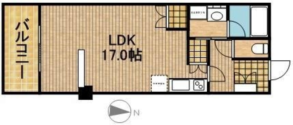 ぬくもりに包まれるワンルーム。の間取り図