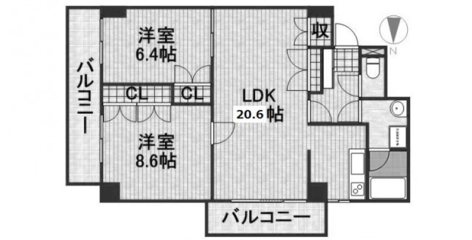 ペットと暮らす20帖リビング。の間取り図