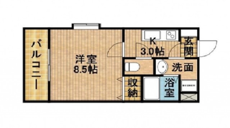 街中登山、青い空の間取り図