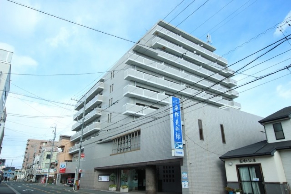 平野美術館併設の高級マンションで外観も重厚な造り。