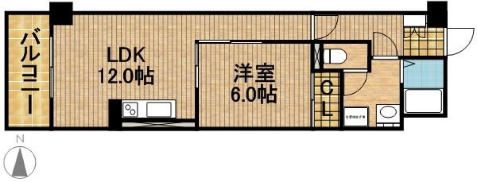 空を見上げ、街を眺める生活。の間取り図