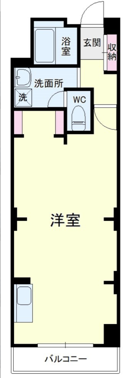 1Rの間取り図。