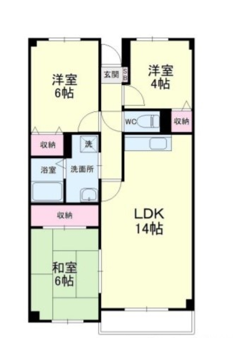 私の庭は四ツ池公園の間取り図