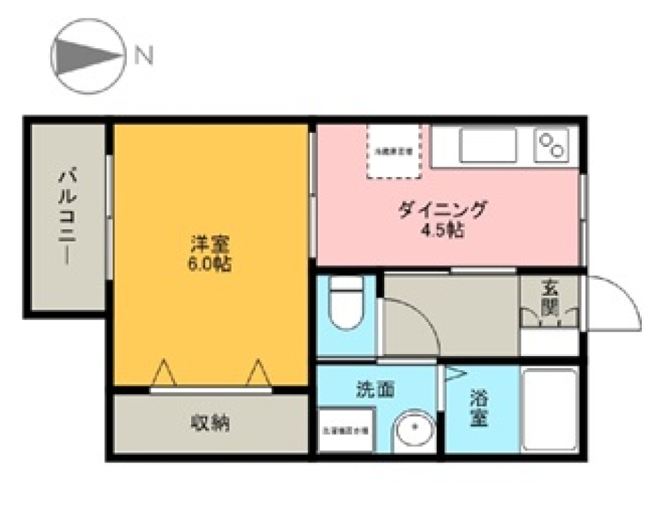 湖畔のロッジ。の間取り図