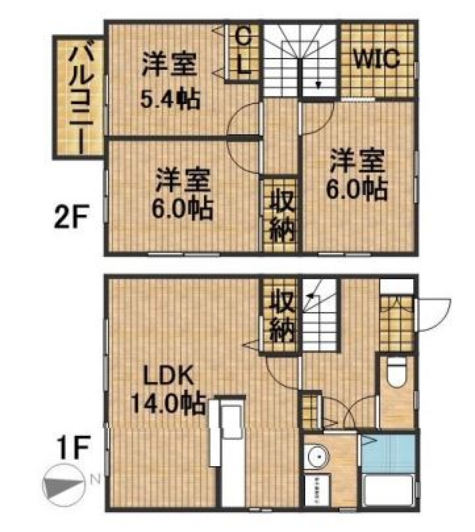 ガーデナー必見！大きなぶどうの木でも植えたい！？広々お庭付きハウスの間取り図