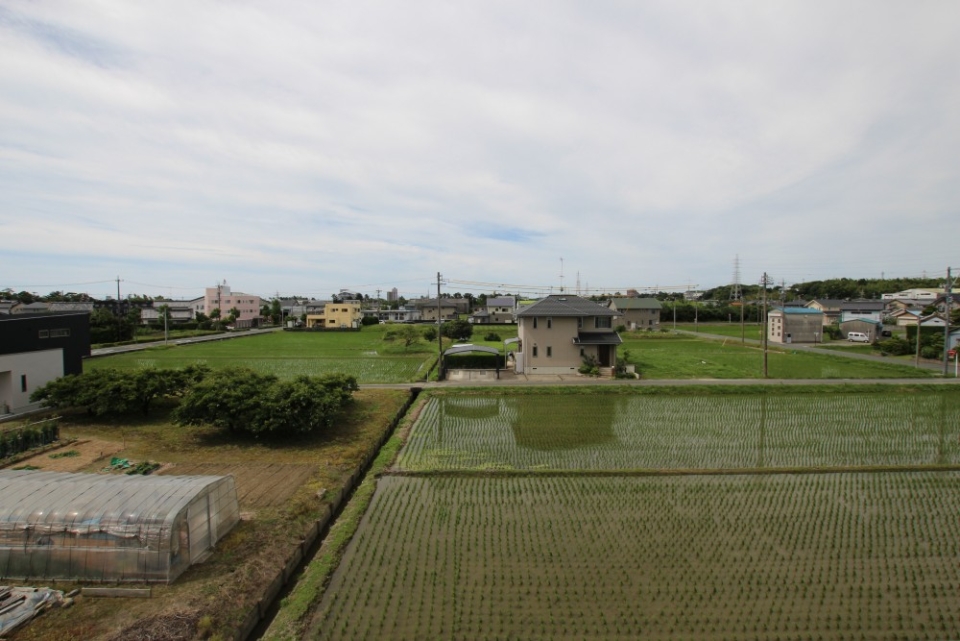 田舎の田園風景...っぽいですね。