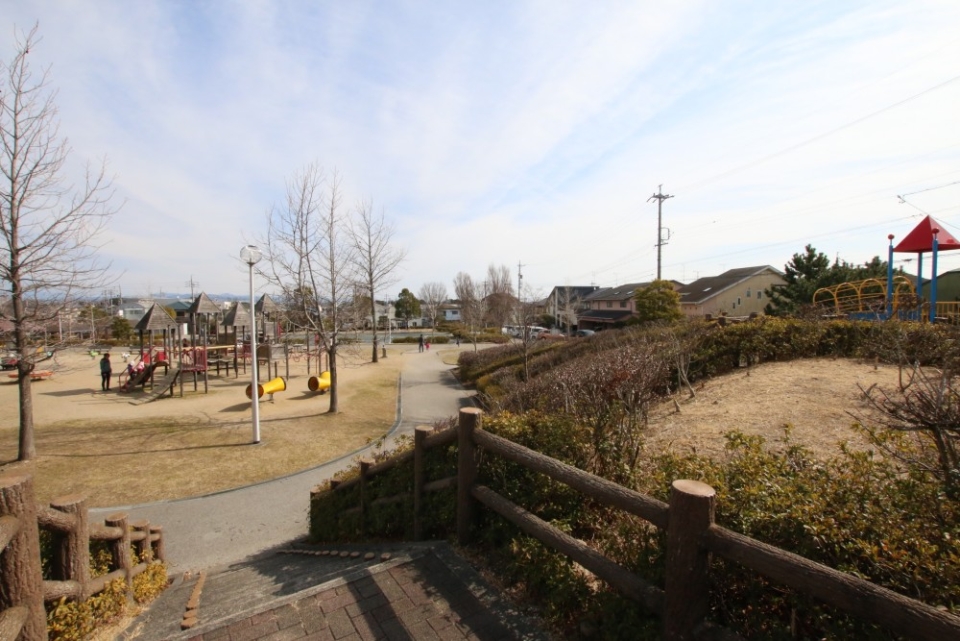 近くの半田公園。こういう広い公園が近くにあるのはうらやましい！