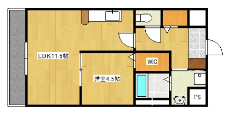 敢えて街中に住む醍醐味の間取り図