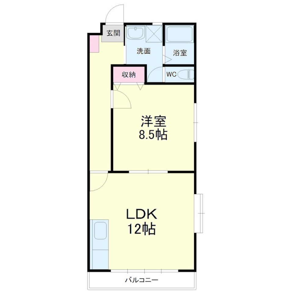 窓際ひだまりキッチンの間取り図