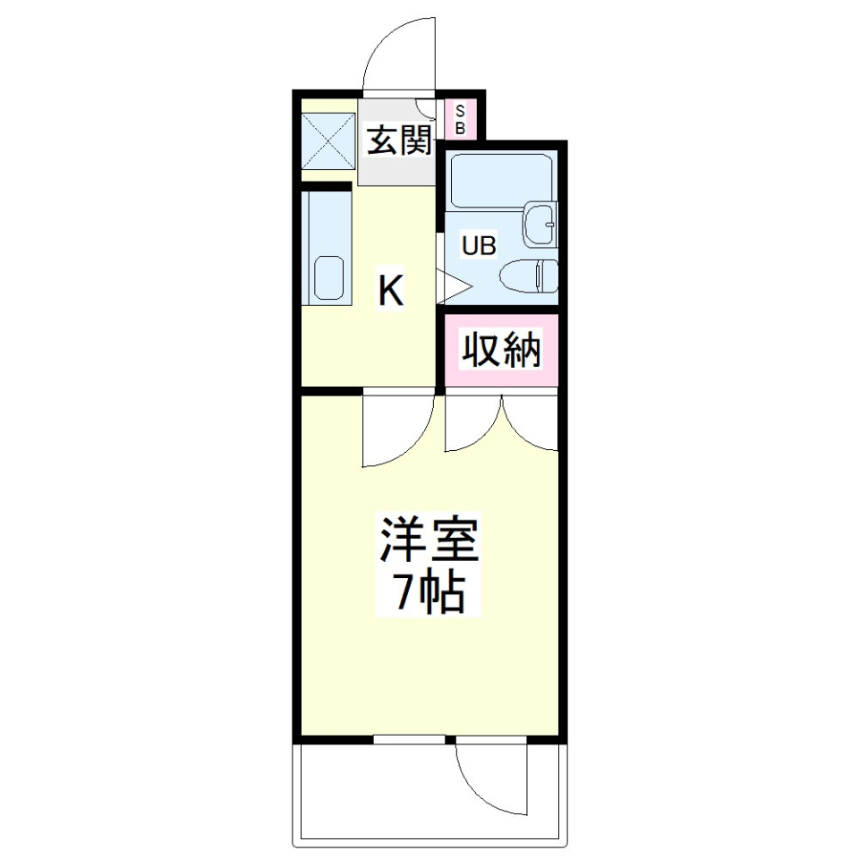 水色のシンデレラルームの間取り図