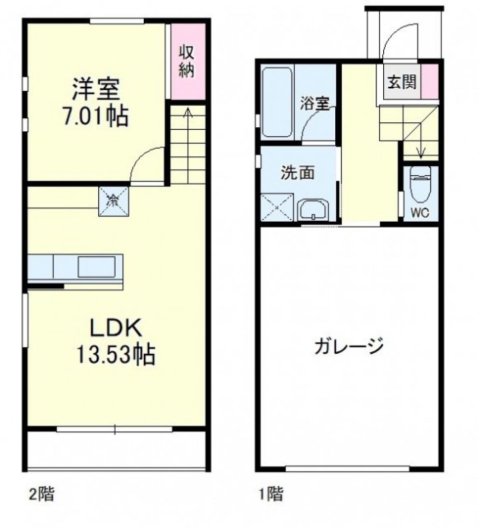 【速報！】お待ちかね、浜北区のガレージハウス募集出ました！の間取り図