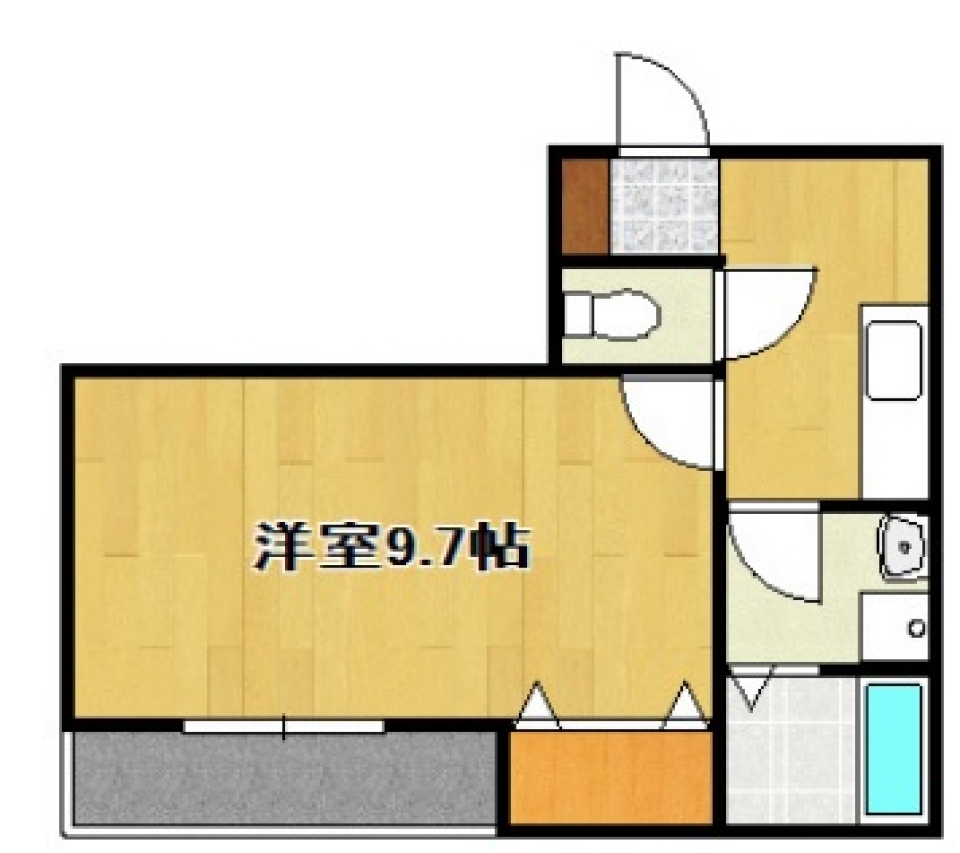 淡いピンクのお部屋の間取り図