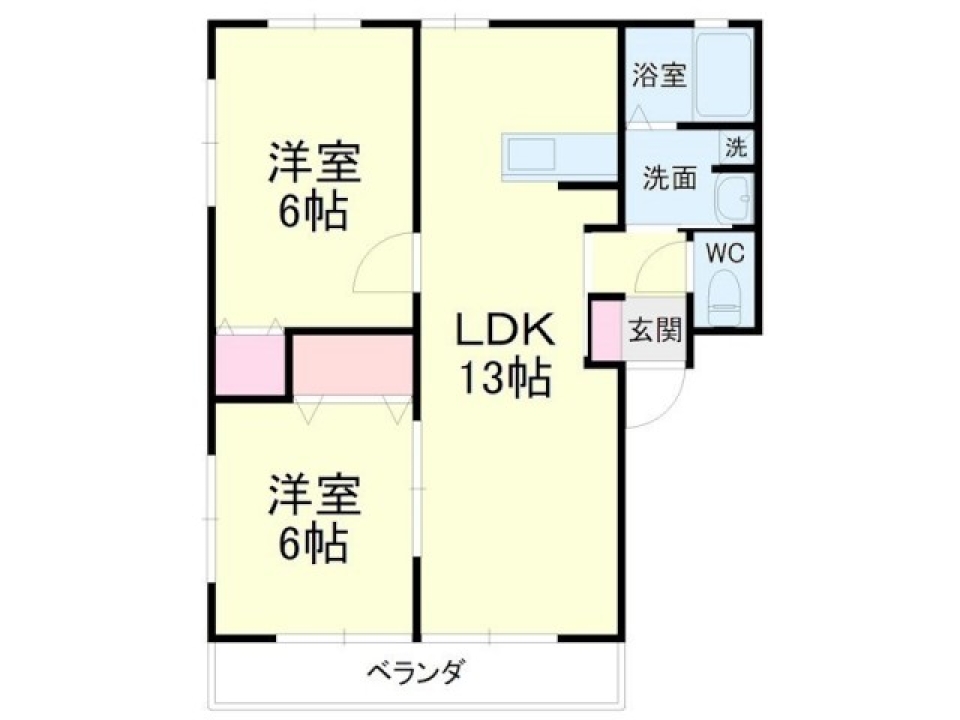 学校のチャイムを聞きながらの間取り図