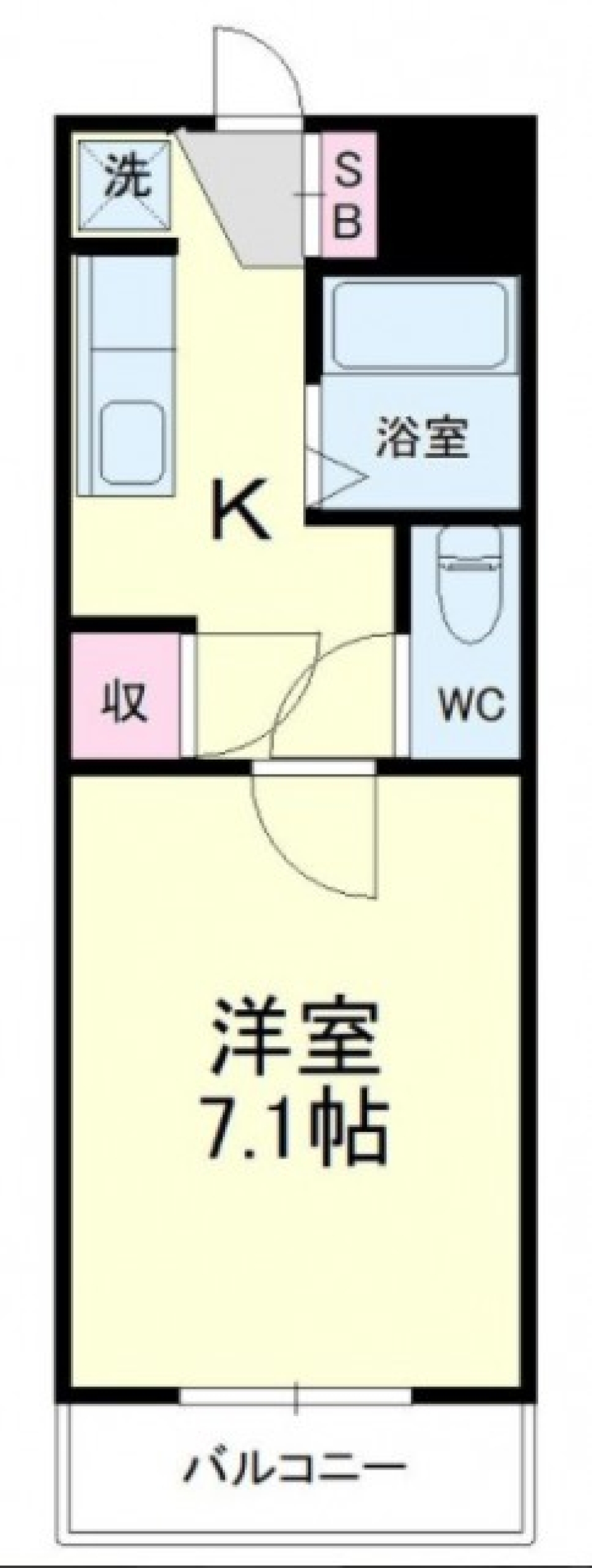 一人暮らしには丁度良いの間取り図