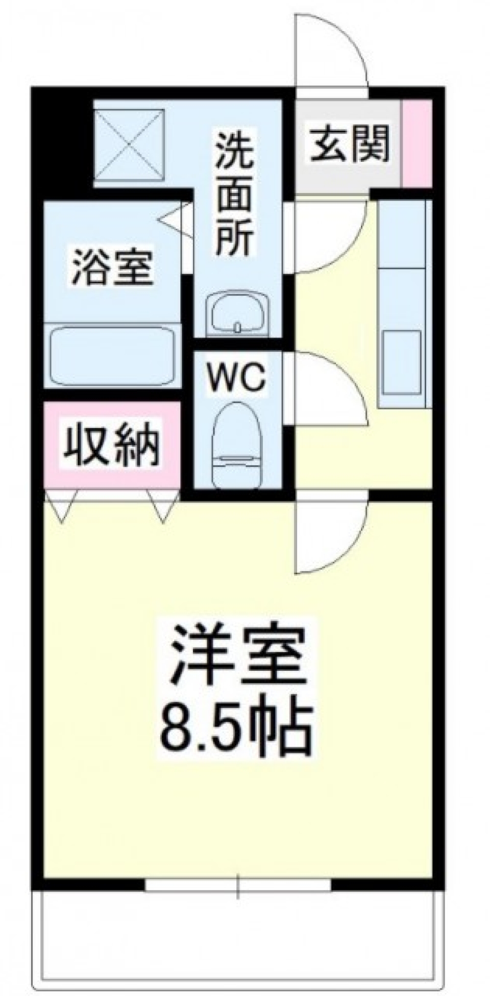 Living alone in KOSAIの間取り図