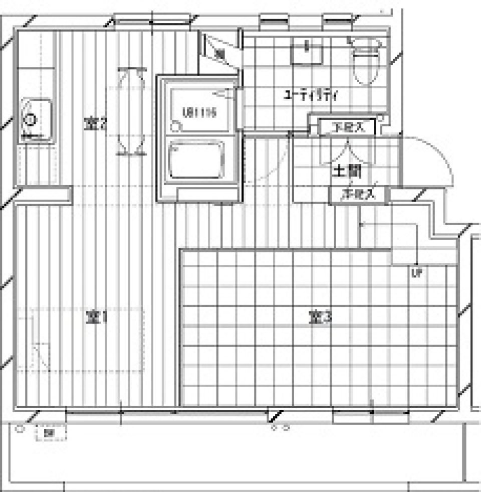 土間のある生活。の間取り図