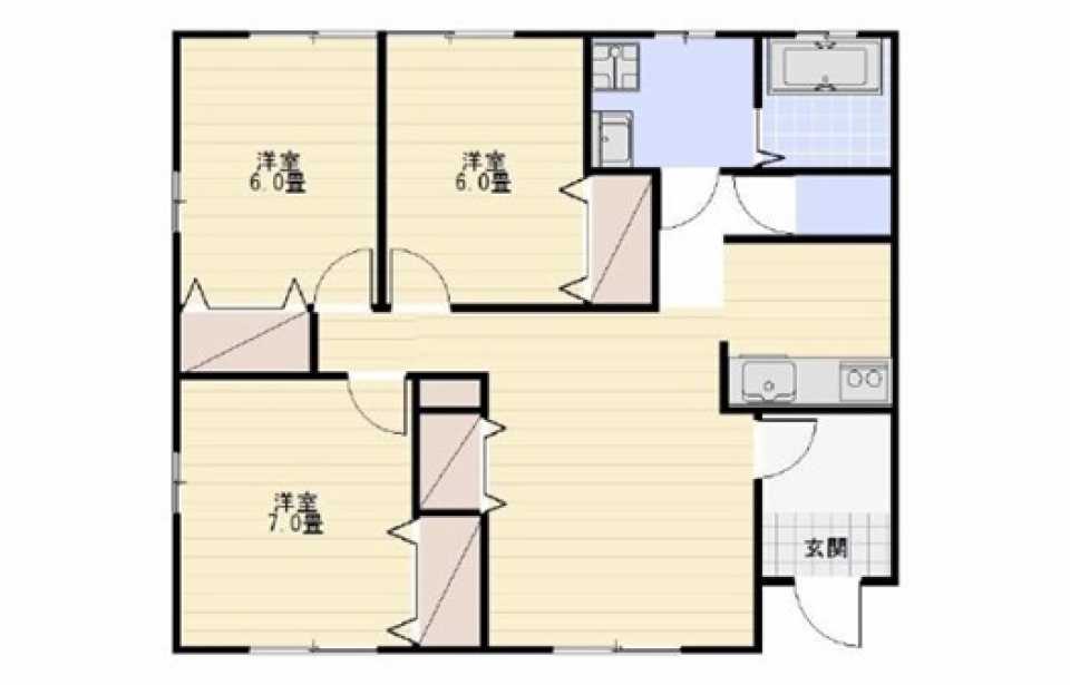 「平屋戸建て風」APARTMENT。の間取り図