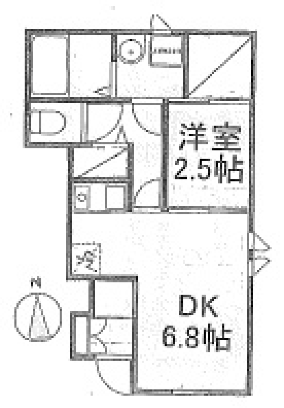 クロスバイクでお洒落に通う街中通勤　１Fの間取り図