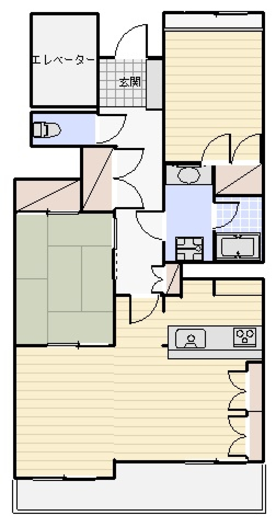 遠くアクトタワーを見渡しての間取り図