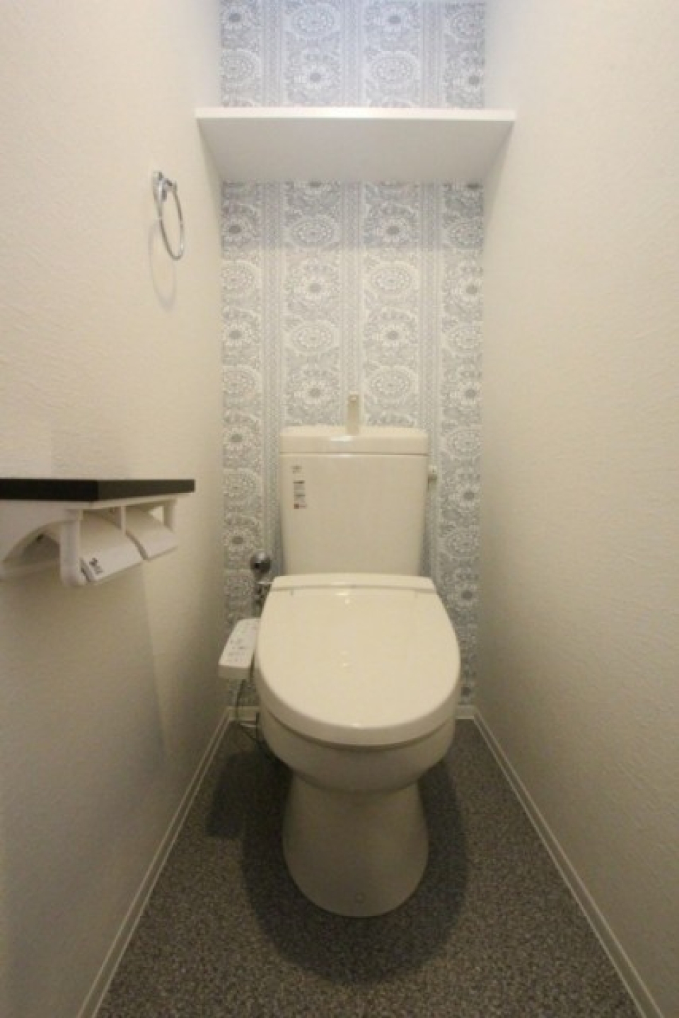 トイレにもデザインがあり、くつろげる空間に。