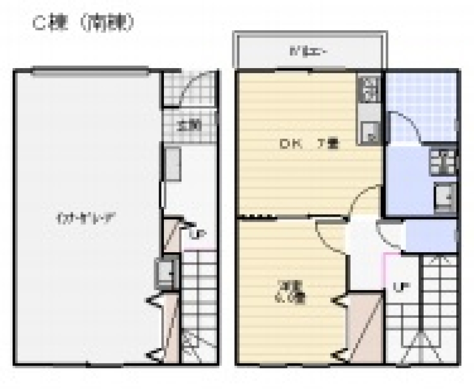 【築浅】ガレージのある住まいの間取り図