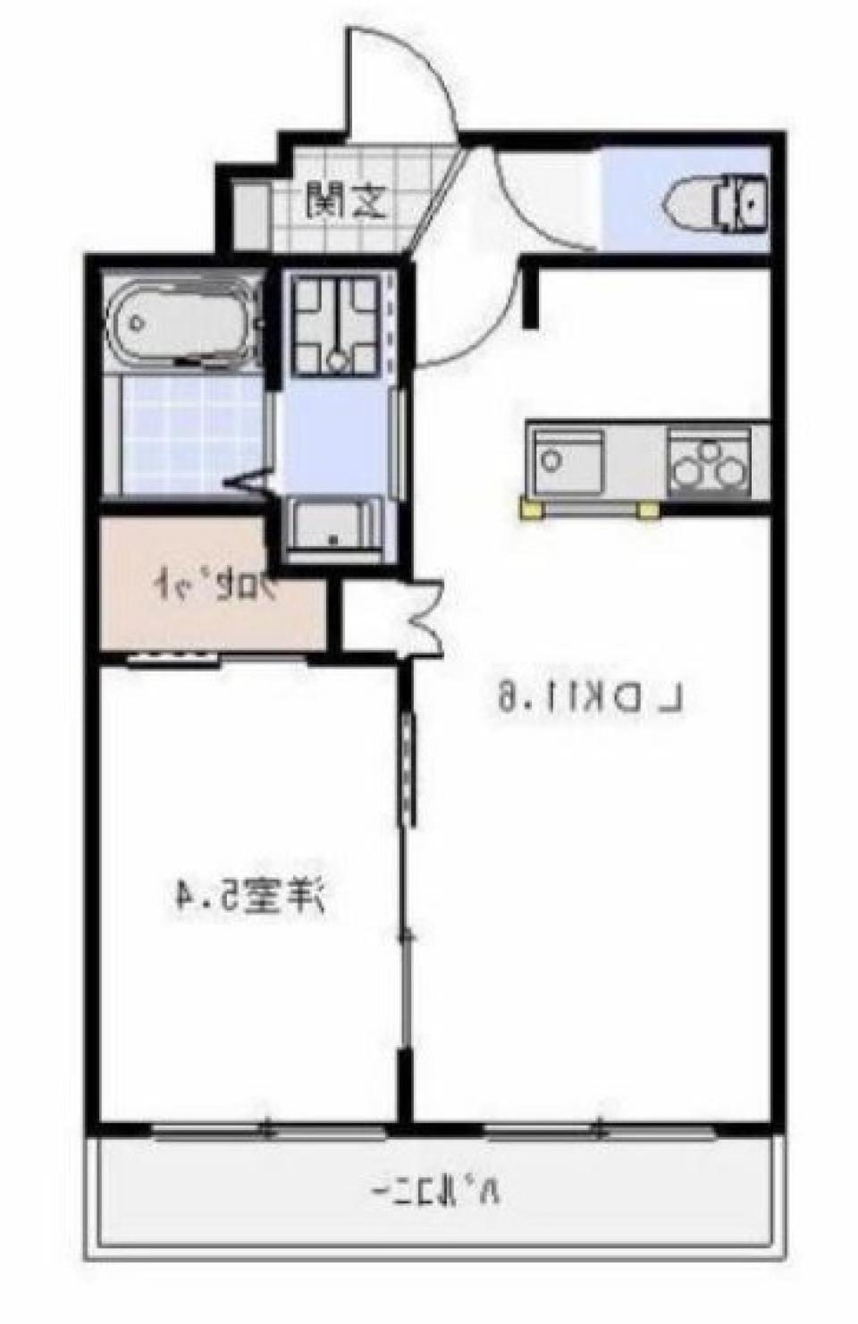 セキュリティもウォークインもこちらにあります。の間取り図