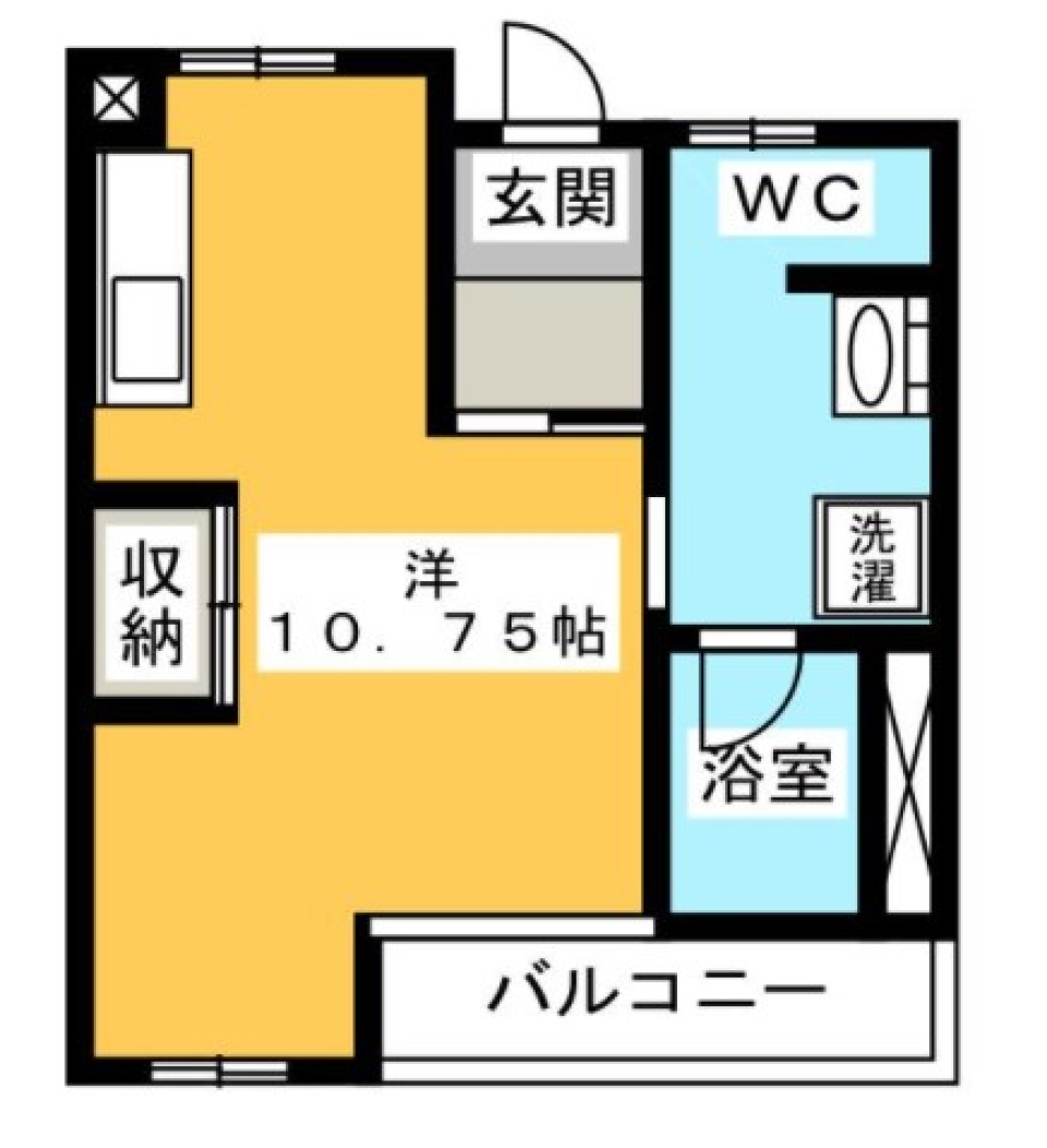 ゆったりとした一人暮らしの間取り図