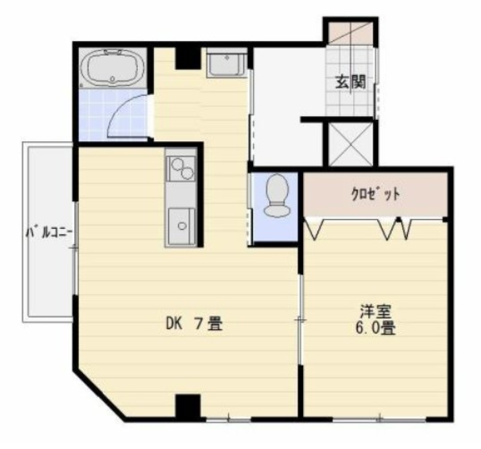 中央で、ひとり気ままにの間取り図