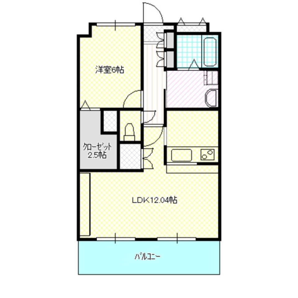 最上階のお部屋で都会の別荘気分の間取り図