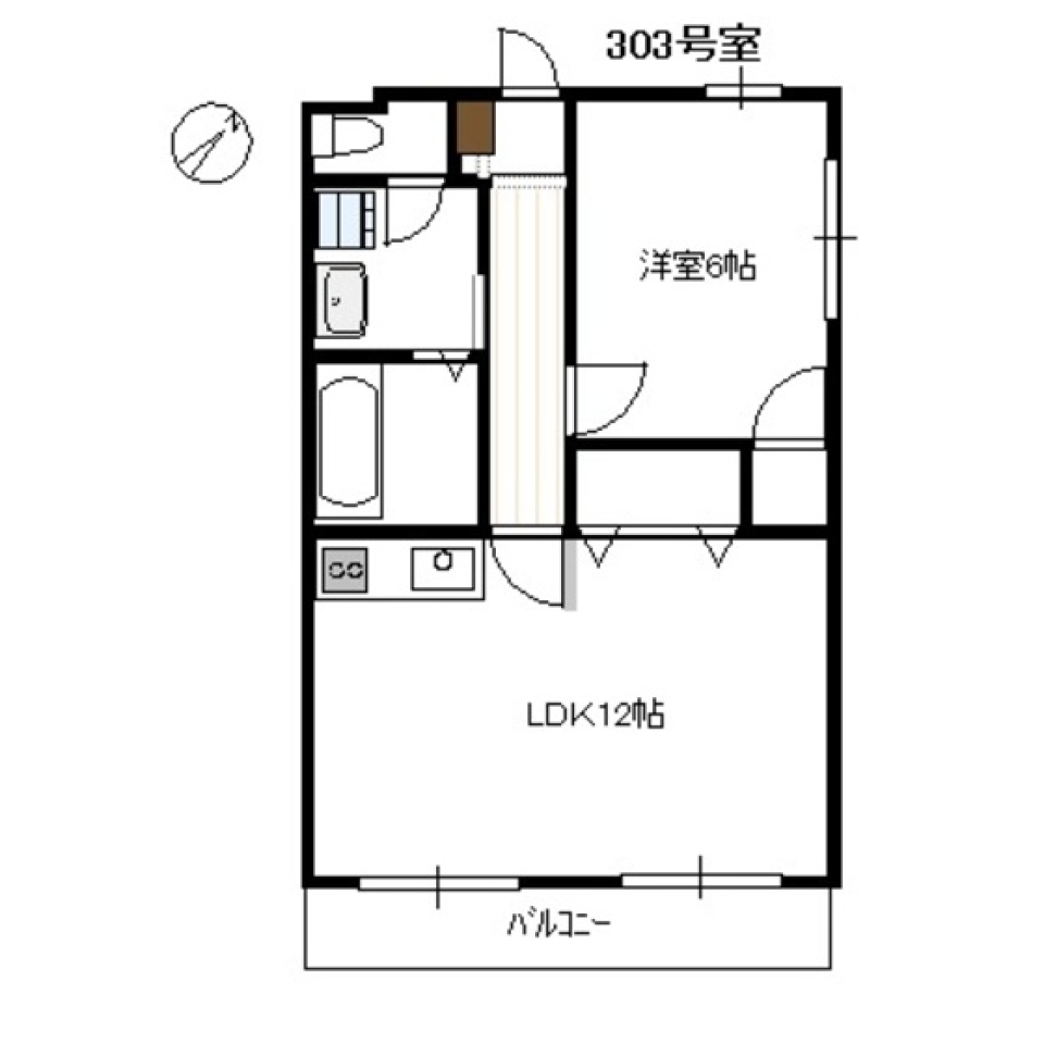 キッチン彩るモザイクタイルの間取り図