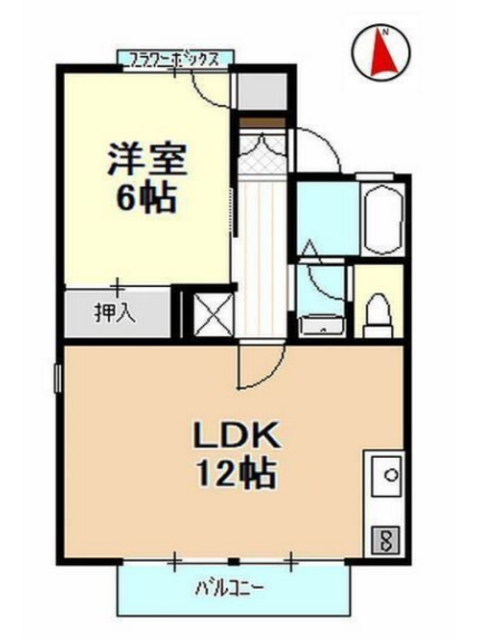 1人でも2人でも暮らせそうな１LDK。