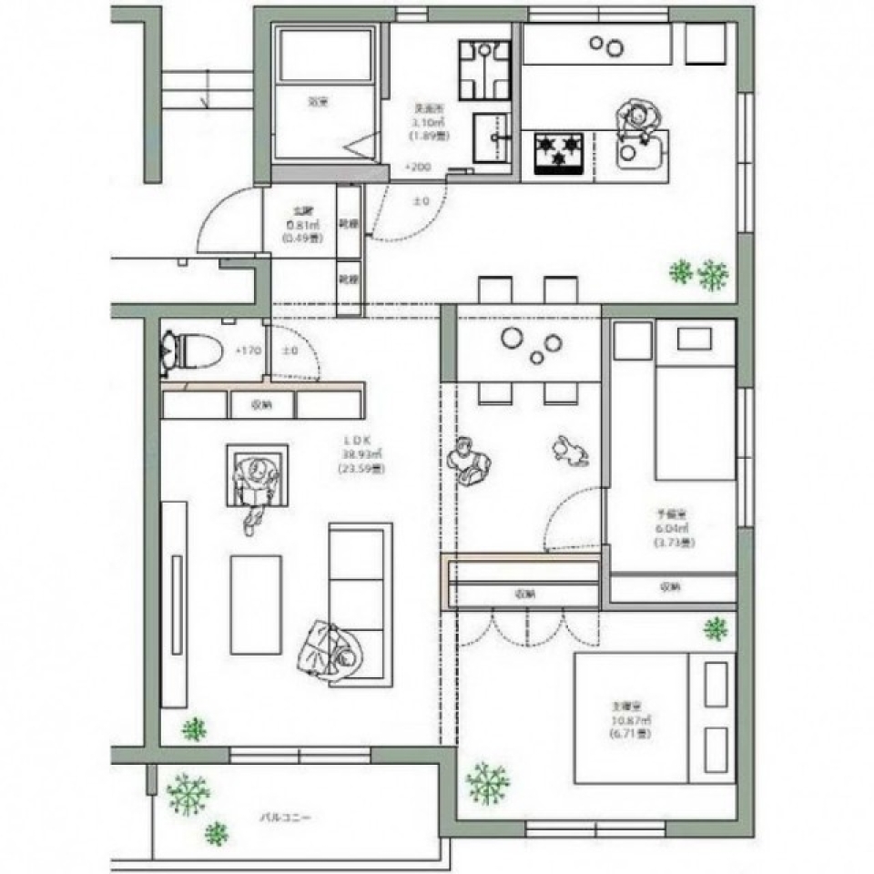 シンプル イズ ザ ベストの間取り図