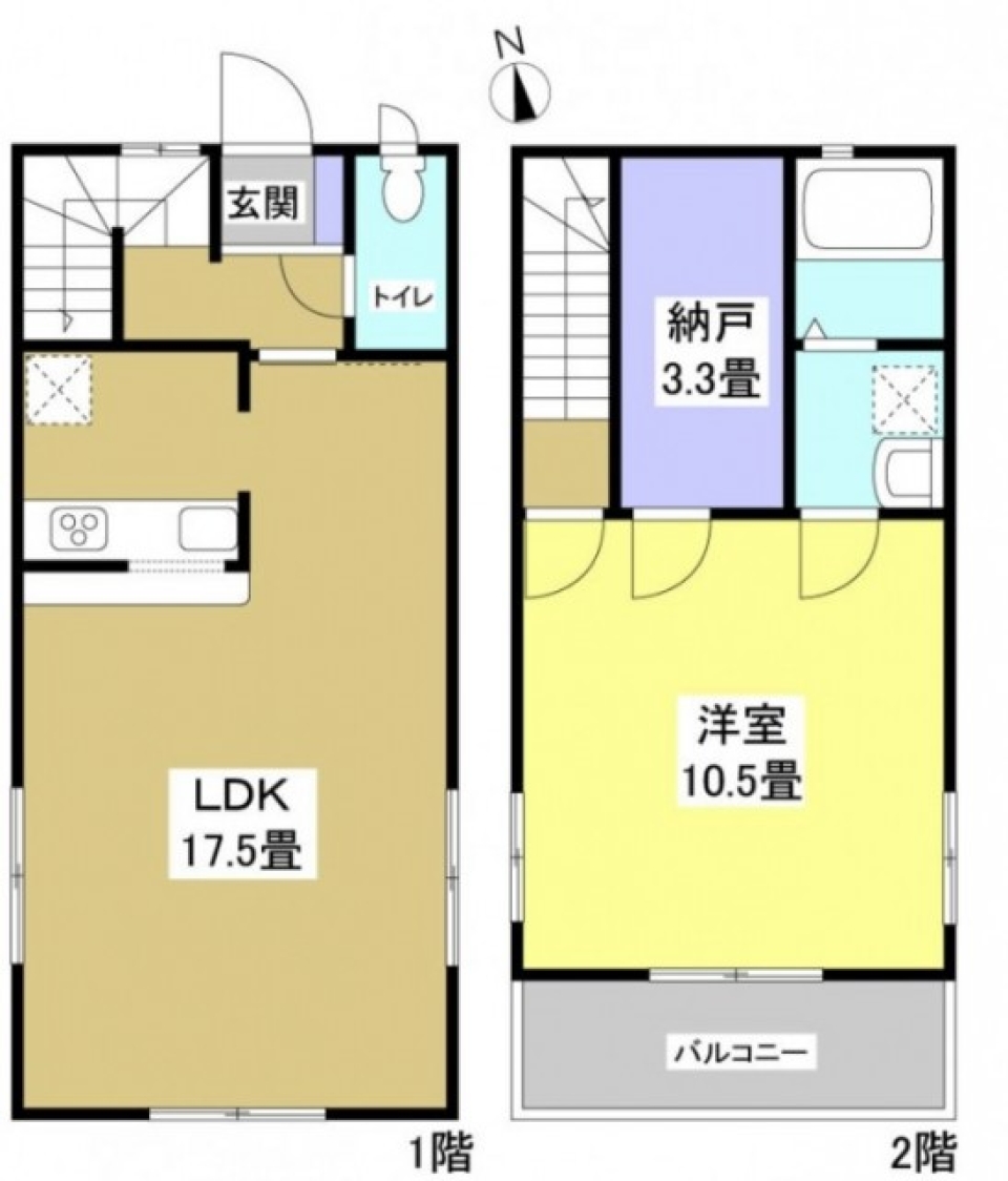 夜食注意の間取り図