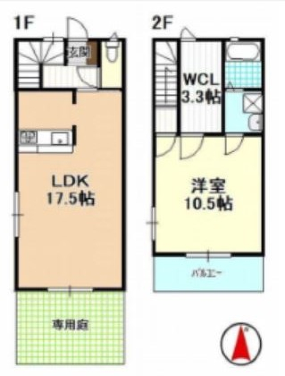 お庭で日光浴の間取り図