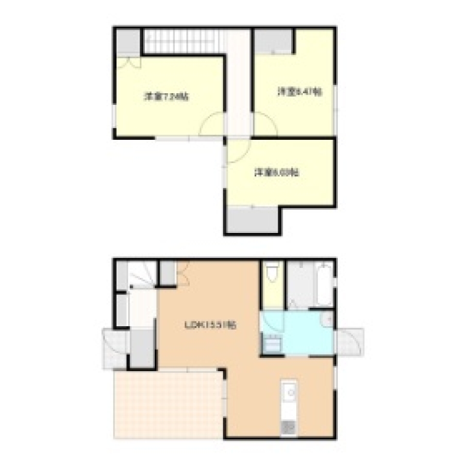 今日はウッドデッキで何しよう。の間取り図