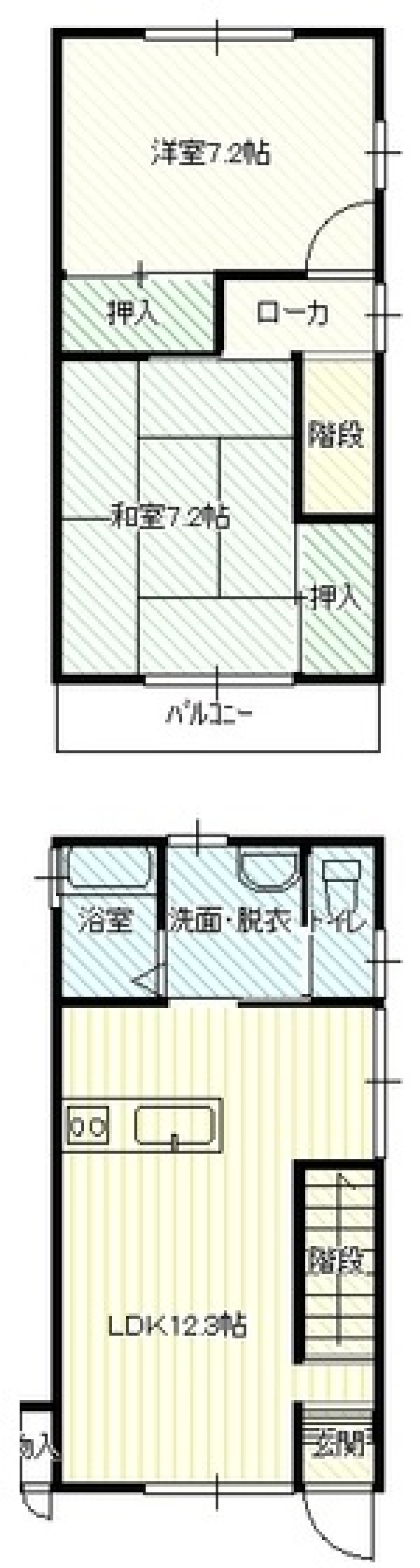 ペンション「黒青緑赤」の間取り図