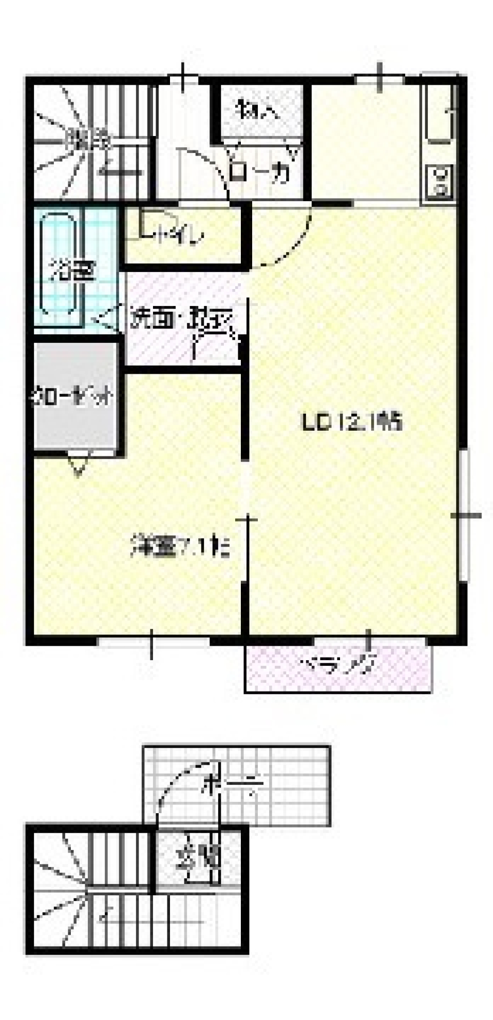 丘陵地の自然に抱かれて。の間取り図