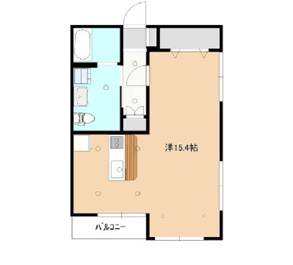 どどぉ～んと開放的なワンルーム。の間取り図