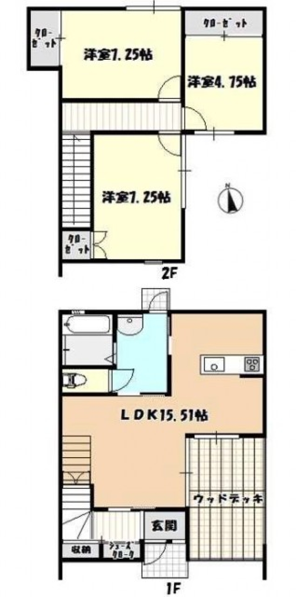 Carre blanc HIKUMAの間取り図