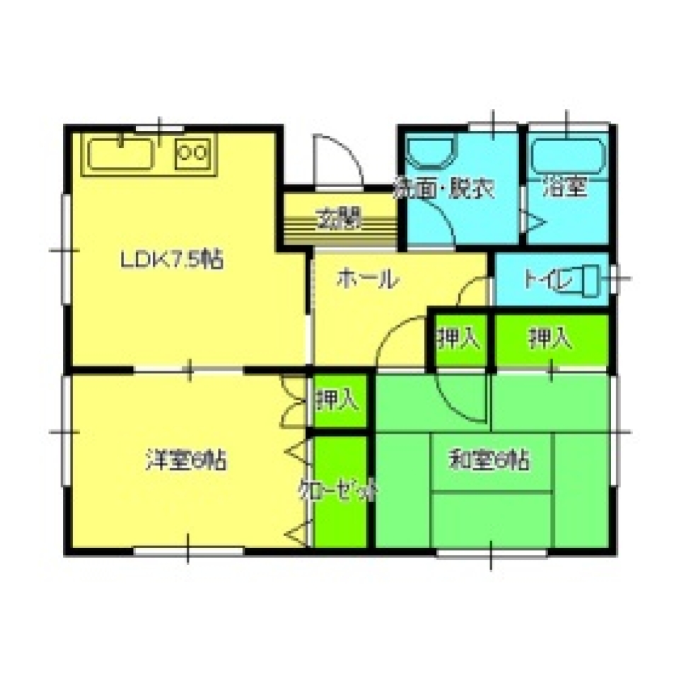 平屋とペットと私。の間取り図