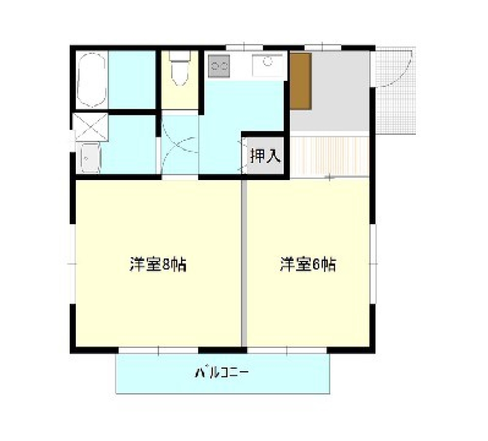 高床式貸家でプライベートな時間を。の間取り図