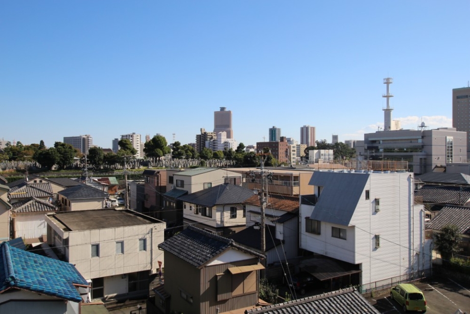 建物が高台にあるから眺めがいい。