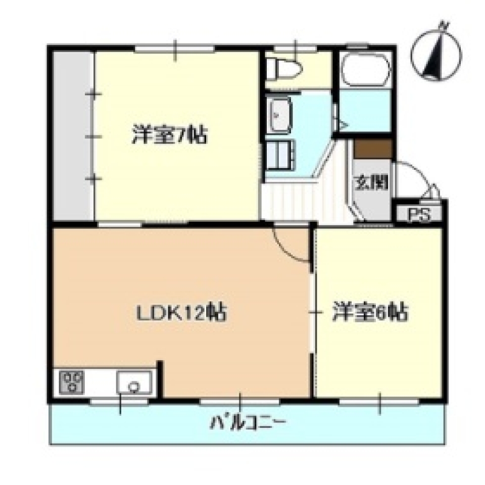 高台がスキ！リノベーション賃貸に住みたい！の間取り図