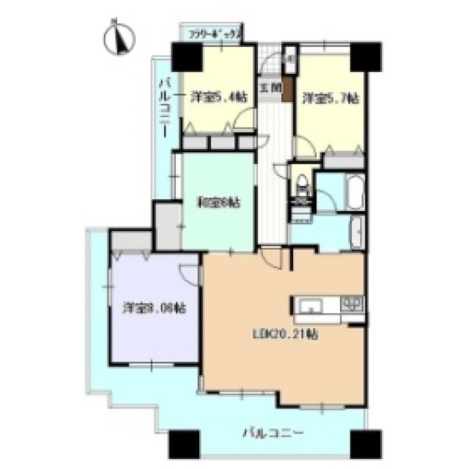 馬込川の畔での間取り図