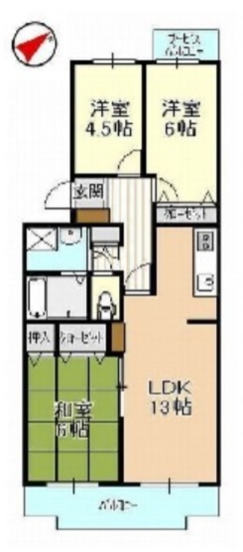 和室のある暮らしの間取り図