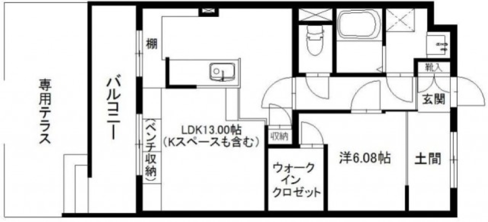 BARのようなお家の間取り図