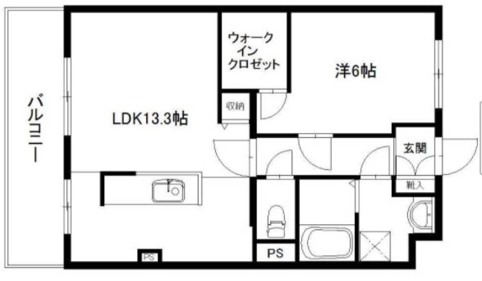 キッチンスタジオはここにの間取り図