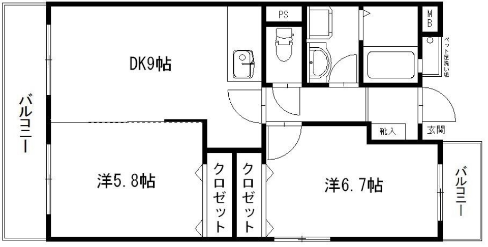 For ワン・ニャン lovers roomの間取り図