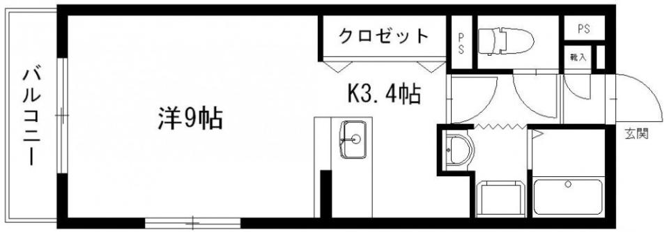 上島駅近っ！充実設備の１K。の間取り図