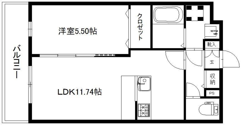 半透明のスライドで部屋の変化を楽しむの間取り図